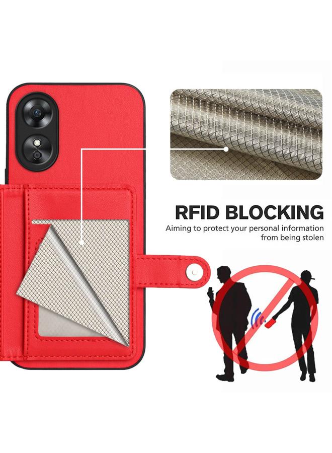 اس-توب جراب لهاتف OPPO A17 مزود بحقيبة بطاقات RFID ومضاد للسرقة - Image 3