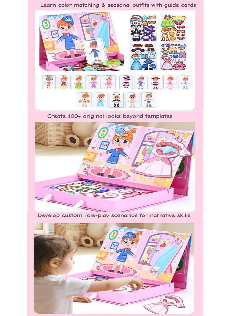 Magnetic Dress Up Puzzle Toy for Girls, Little Girl Outfit Change Game, Magnetic Pretend Play Puzzle, Educational Preschool Learning Toy, Travel Toy & Gift for Children Ages 3 Years and Above - Image 5