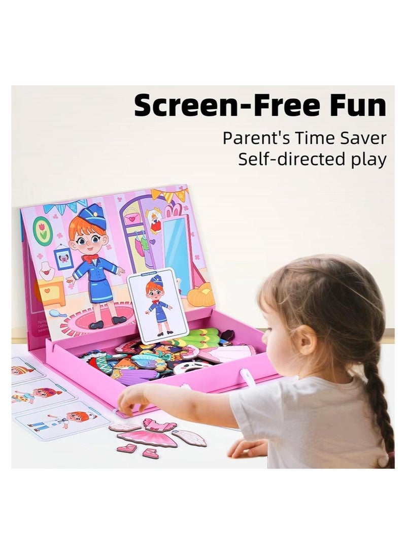 Magnetic Dress Up Puzzle Toy for Girls, Little Girl Outfit Change Game, Magnetic Pretend Play Puzzle, Educational Preschool Learning Toy, Travel Toy & Gift for Children Ages 3 Years and Above - Image 2