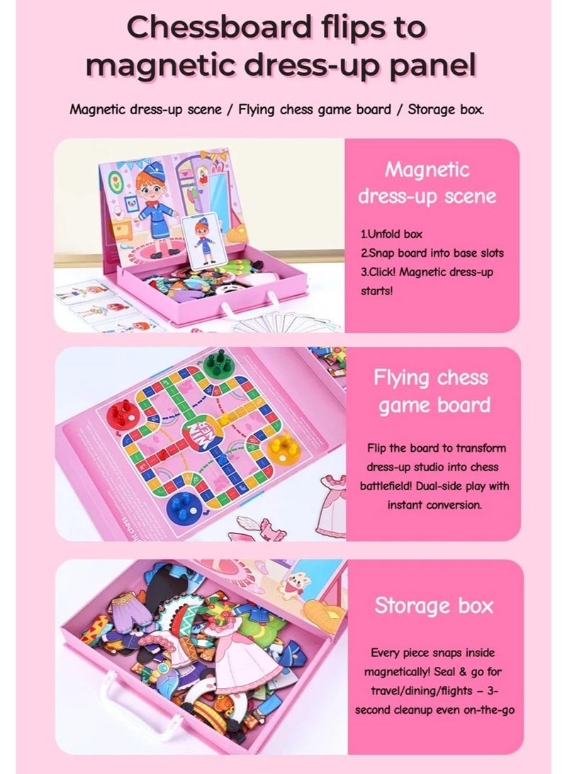 Magnetic Dress Up Puzzle Toy for Girls, Little Girl Outfit Change Game, Magnetic Pretend Play Puzzle, Educational Preschool Learning Toy, Travel Toy & Gift for Children Ages 3 Years and Above - Image 4