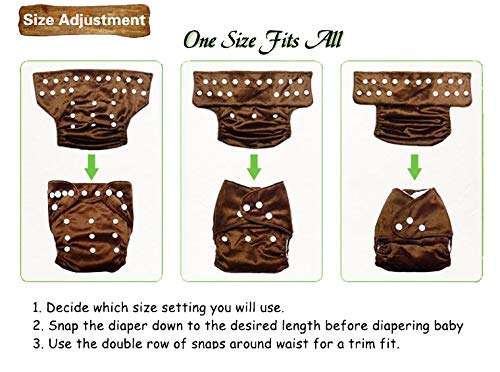 Salma's Tinytots Tinytots Baby Suede Pocket Diapers with Microfiber Insert - Animals2, White, Pack of 1 - Image 5