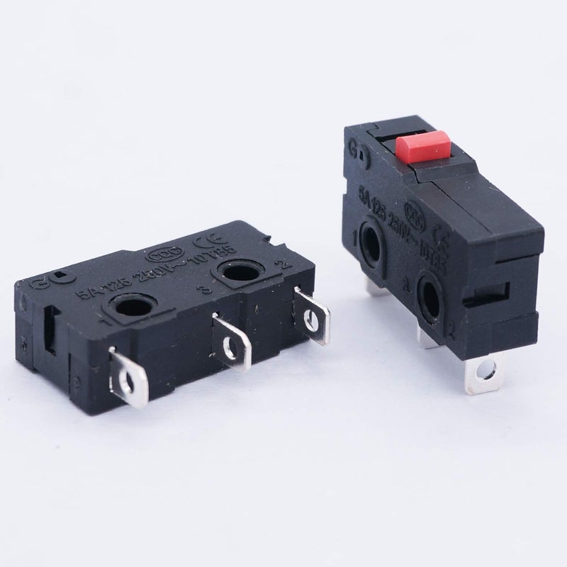 Twidec /10Pcs Mini Micro Limit Switch 5A 125 250V AC SPDT 1NO 1NC Snap Action Button Type 3 Pins KW11-3Z01 - Image 3