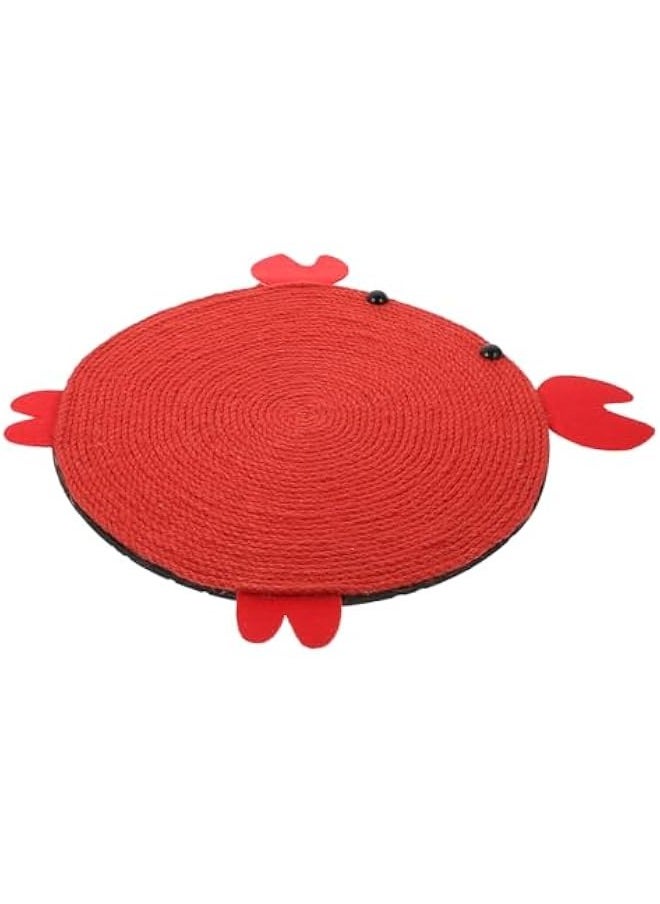 Cat Scratching Post Kitten Scratching Pad Cat Scratch Post Toys for Cats Scratching Carpet Scratch Board Floor Rugs Horizontal Pearlescent Cat Litter Box Mat Red Sisal Rope