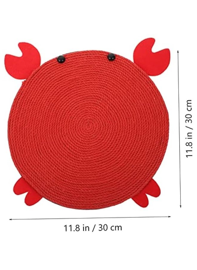 Cat Scratching Post Kitten Scratching Pad Cat Scratch Post Toys for Cats Scratching Carpet Scratch Board Floor Rugs Horizontal Pearlescent Cat Litter Box Mat Red Sisal Rope