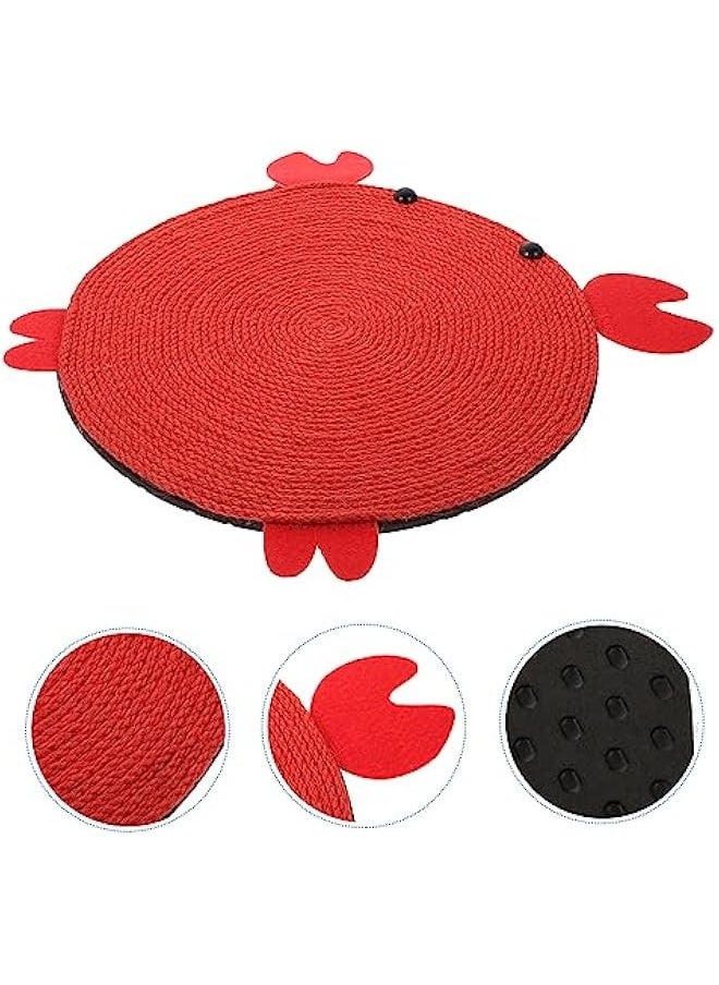 Cat Scratching Post Kitten Scratching Pad Cat Scratch Post Toys for Cats Scratching Carpet Scratch Board Floor Rugs Horizontal Pearlescent Cat Litter Box Mat Red Sisal Rope