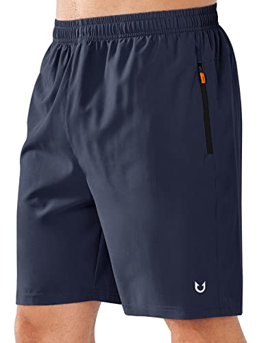 NORTHYARD Men's Athletic Running Shorts Quick Dry Workout Shorts Lightweight Sports Gym Basketball Shorts Hiking Exercise Navy-7 inches 3XL - Image 1