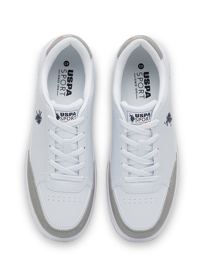 U.S. Polo Assn. - Men's White Low-Top Sneakers - Lightweight Lace-Up Design, Comfortable for Everyday Outfits - Image 1