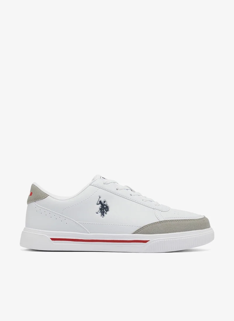 Men's White Low-Top Sneakers - Lightweight Shoes Lace-Up Design, Comfortable for Everyday Outfits