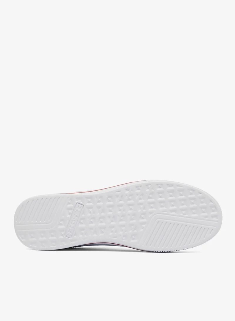 U.S. Polo Assn. White Men's White Low-Top Sneakers - Lightweight Shoes Lace-Up Design, Comfortable for Everyday Outfits for Men | Best Price UAE