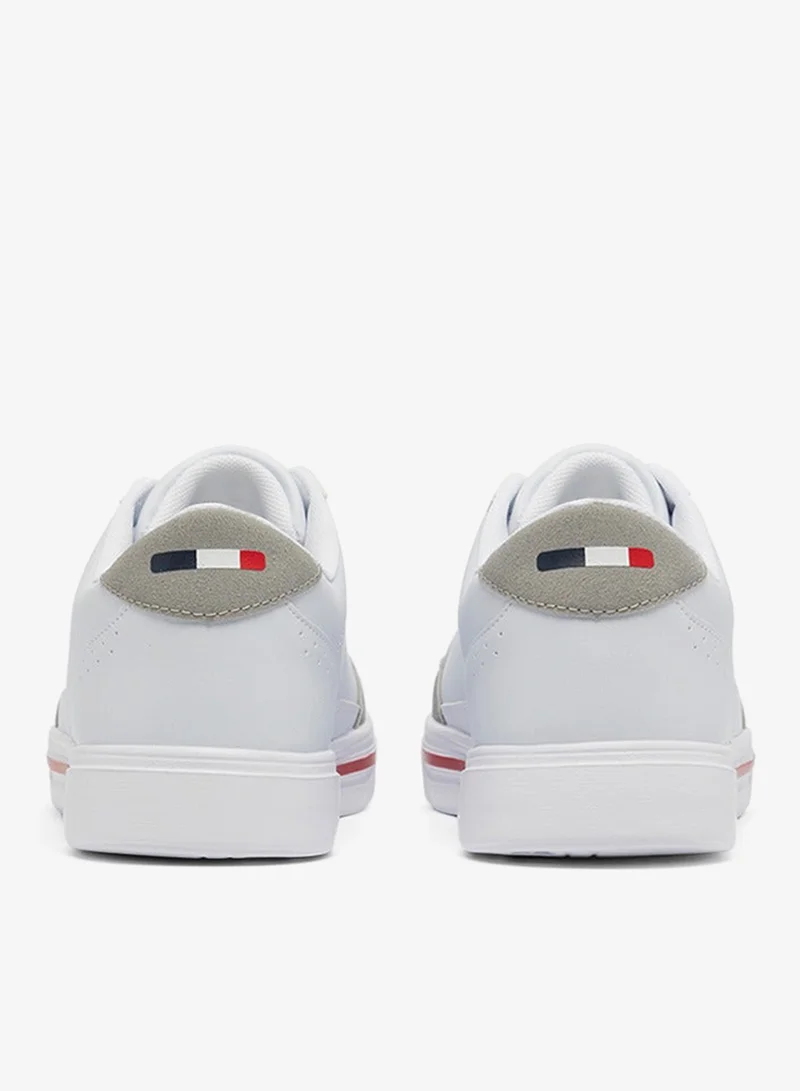 U.S. Polo Assn. White Men's White Low-Top Sneakers - Lightweight Shoes Lace-Up Design, Comfortable for Everyday Outfits for Men | Best Price UAE