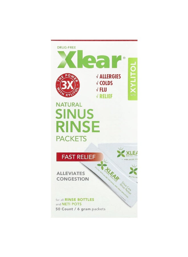 Xlear Xlear, Natural Sinus Rinse Packets, 50 Packets, 6 g Each  - Image 1