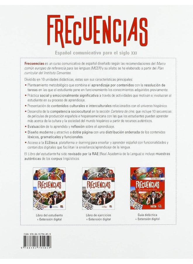 Frecuencias B1 : Student Book: Includes free coded access to the ELETeca and eBook (18 months)
