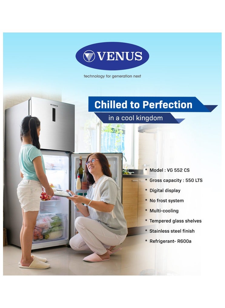 Venus Fridge Double Door No frost system 550 L - Image 4