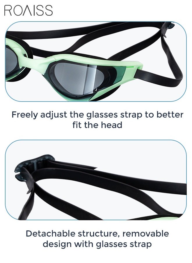 Swim Goggles for Adult with Soft Silicone Gasket Anti-fog No Leaking Clear Vision Pool Goggles Swimming Glasses for Men Women Black and Green