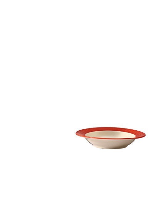 Caffeine Caffeine Ceramic Handmade Stoneware Red Boota Soup Plates/Maggie Plate/Pasta Plate 7 inch (Set of 2 Dishwasher & Microwave Safe)  - Image 2