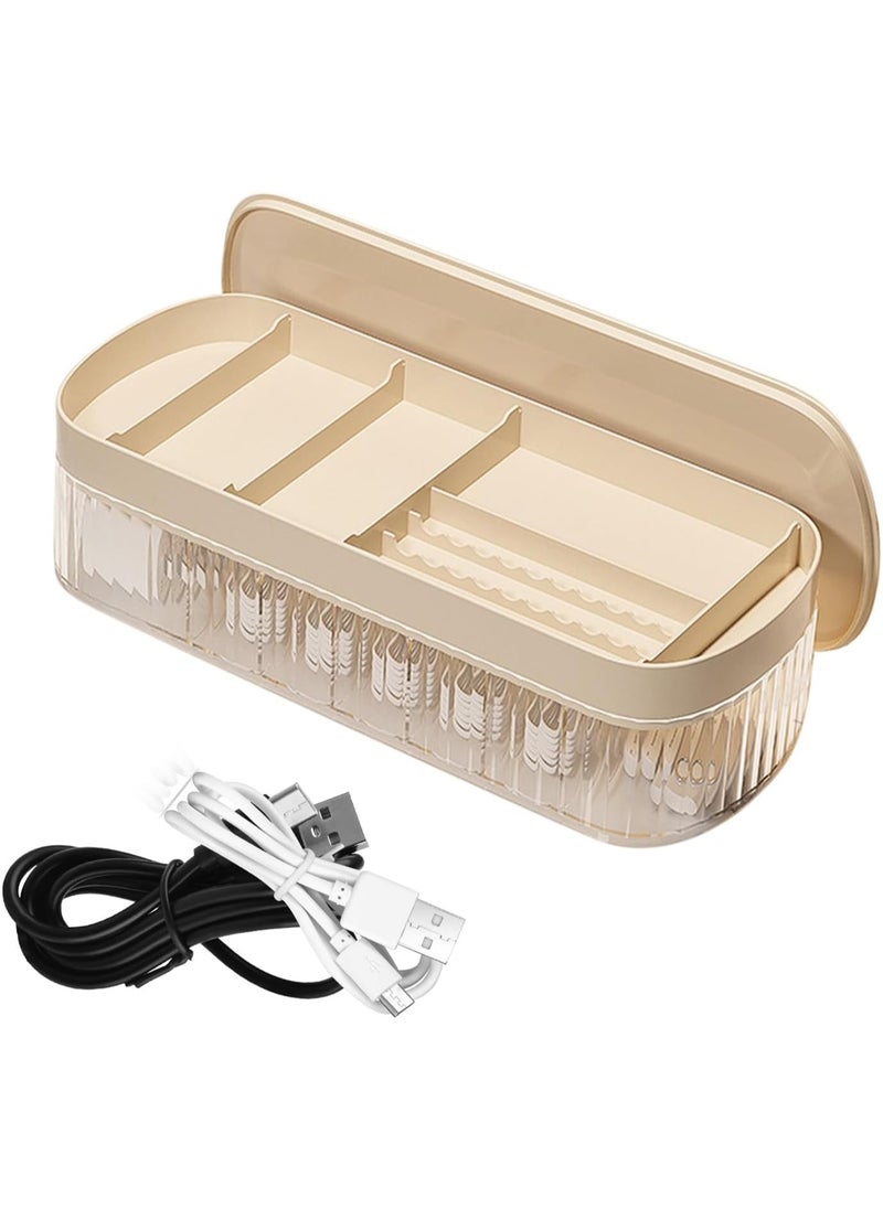 Excefore - Data Cable Storage Box, Waterproof Charger Cord Organizer Box with Lid, Electronic Plugs Container Case, Dustproof Travel Cable Organizer Bags, Electric Power Charging Cable Drawers for Winder Wires - Image 1