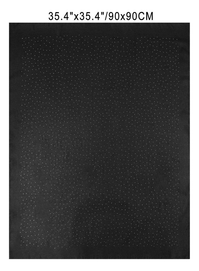 GERINLY Black Head Scarf with Rhinestone, Glitter Hair Scarves Bandana, Elegant Square Shawl Wrap for Women - Image 2