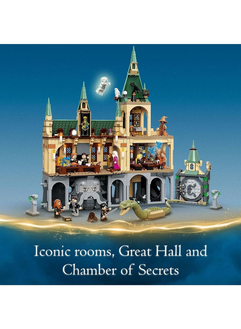 Harry Potter Hogwarts Chamber of Secrets, 20th Anniversary Castle Model with Collectible Golden Voldemort Minifigure and Glow-in-The-Dark Nearly Headless Nick Harry Potter Birthday Gift  - Image 4