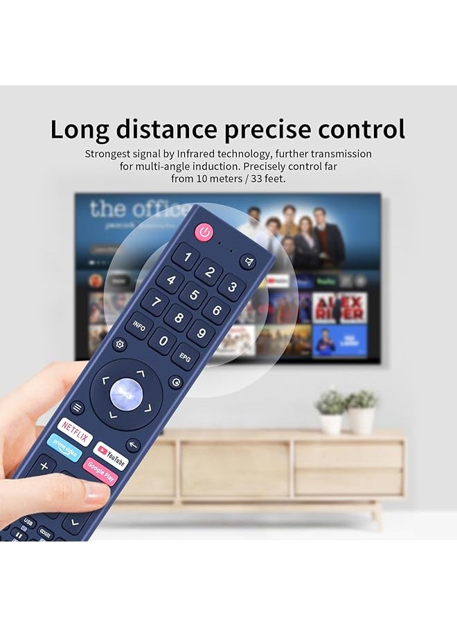 erorex Gcbltv02Adbbt Remote Control Replce Fit For Saba Changhong Chiq Uhd Tv L32H7S L40H7S Sa40S67A9 Sa24S46A9 U58H7A Sa32S67A9 L43H7S U58H7S U50H7A U55H7A U43H7A Gcbl Tv02Adbbt  - Image 5
