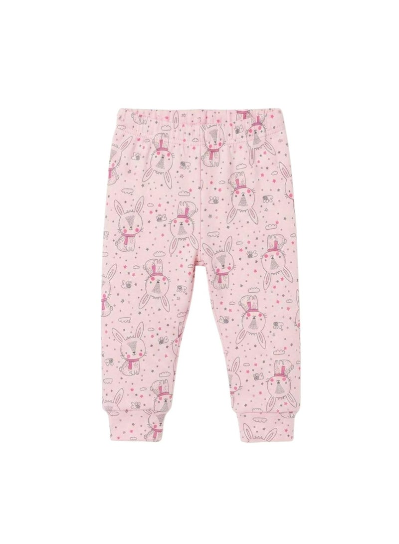 بلوتو باك يحتوي علي 4 قطع بنطلون قطن مطبوع الوان بيبي بنات - Image 2