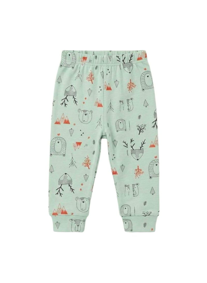 بلوتو باك يحتوي علي 4 قطع بنطلون قطن مطبوع الوان بيبي بنات - Image 4