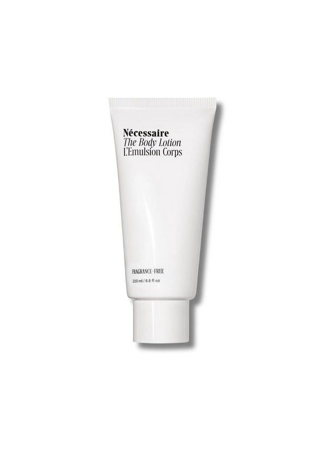Necessaire The Body Lotion Firming Lotion With 5 Peptides, 2.5% Niacinamide, Vitamin C/E + Omega 6/9. Noncomedogenic. Fragrancefree. 200 Ml / 6.8 Fl Oz.  - Image 1