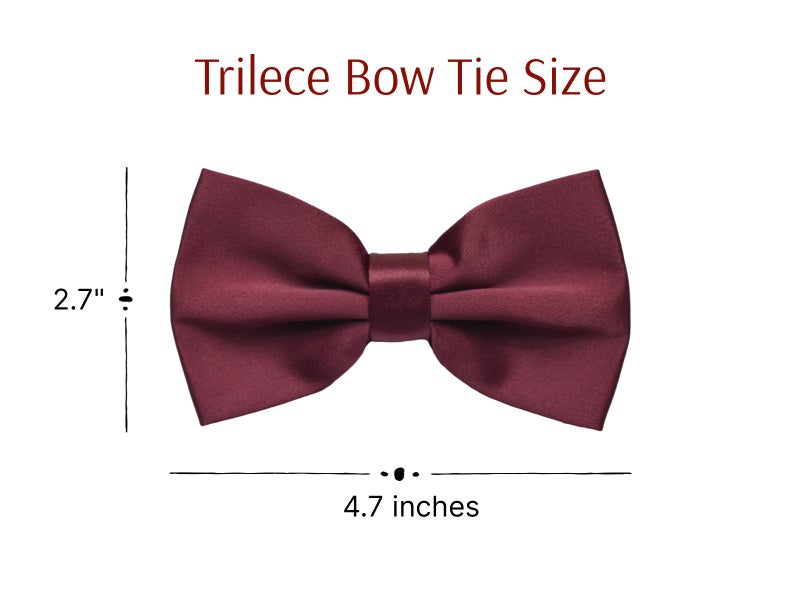 trilece Bow Ties for Men - Men's Solid Pre-tied Clip on Bowties for Formal Wear - Adjustable Bow Tie - Bow ties for Woman (Royal Blue) - Image 2