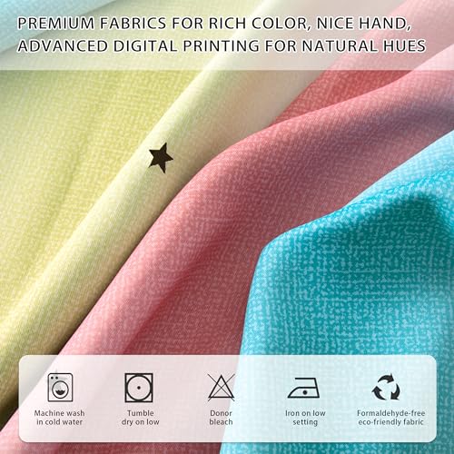 XiDi Dream Star Blackout Curtains for Kids Rooms Girl Princess Curtain for Daughter Bedroom Window (Pink Blue, W52 X L63) - Image 3