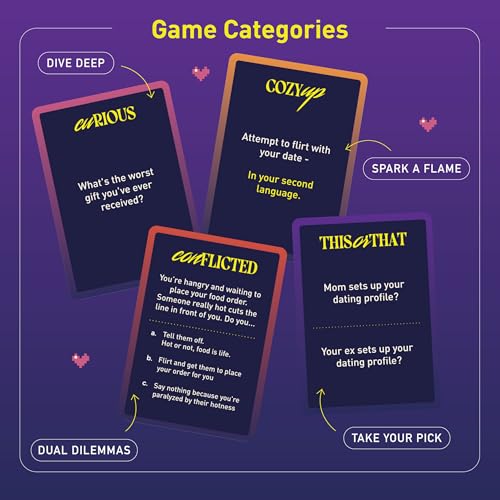 MYMUSE Adult Dating Naughty Card Game for Couples, Gifting Idea, 100 Cards - Curious, Conflicted, Cozy Up, Date Night, Romance, Gifts, Icebreaker, Antidate - Image 5