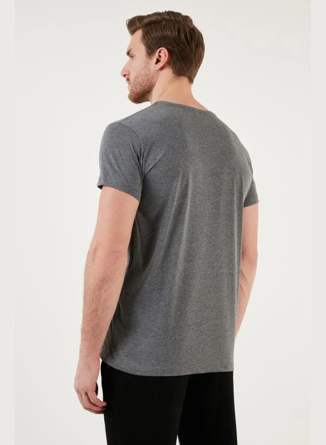 Buratti  Buratti Printed Crew Neck 100% Cotton Slim Fit T Shirt Men's T SHIRT 541GET for Men | Best Price UAE