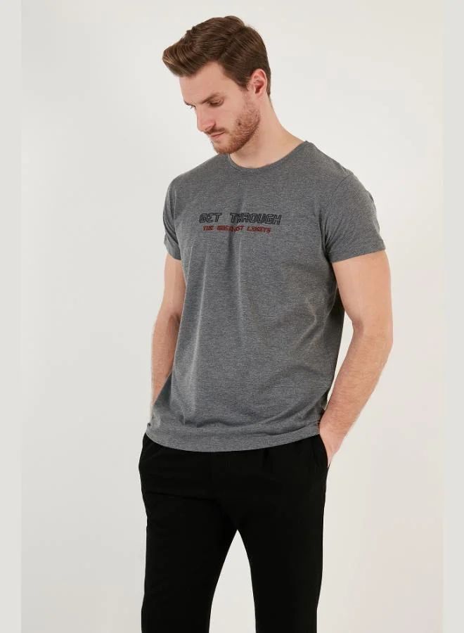 Buratti Printed Crew Neck 100% Cotton Slim Fit T Shirt Men's T SHIRT 541GET