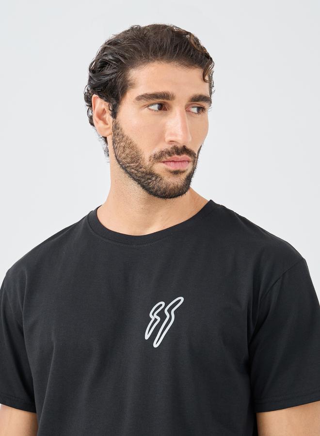 Styli Slogan Print Round Neck Oversized T-Shirt - Image 4