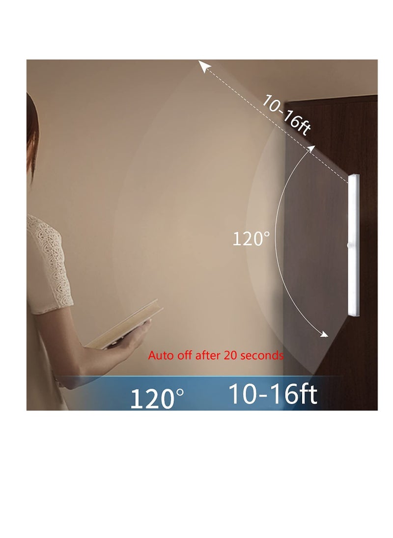 Cool Baby COOLBABY Intelligent LED Induction Light, With Magnetic and USB Rechargeable Night Light, Motion Sensor Closet Night Light Lamp Bar for Bedroom, Stairs, Wardrobe, Kitchen, Hallway (White light, 2 Sets  - Image 5