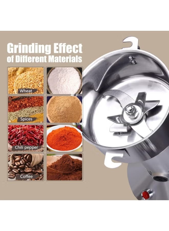 SILVER CREST 1000W Electric Powder Grinder with Copper Motor & Stainless Steel Blades for Spices, Coffee, Herbs, Grains & Nuts - Image 3