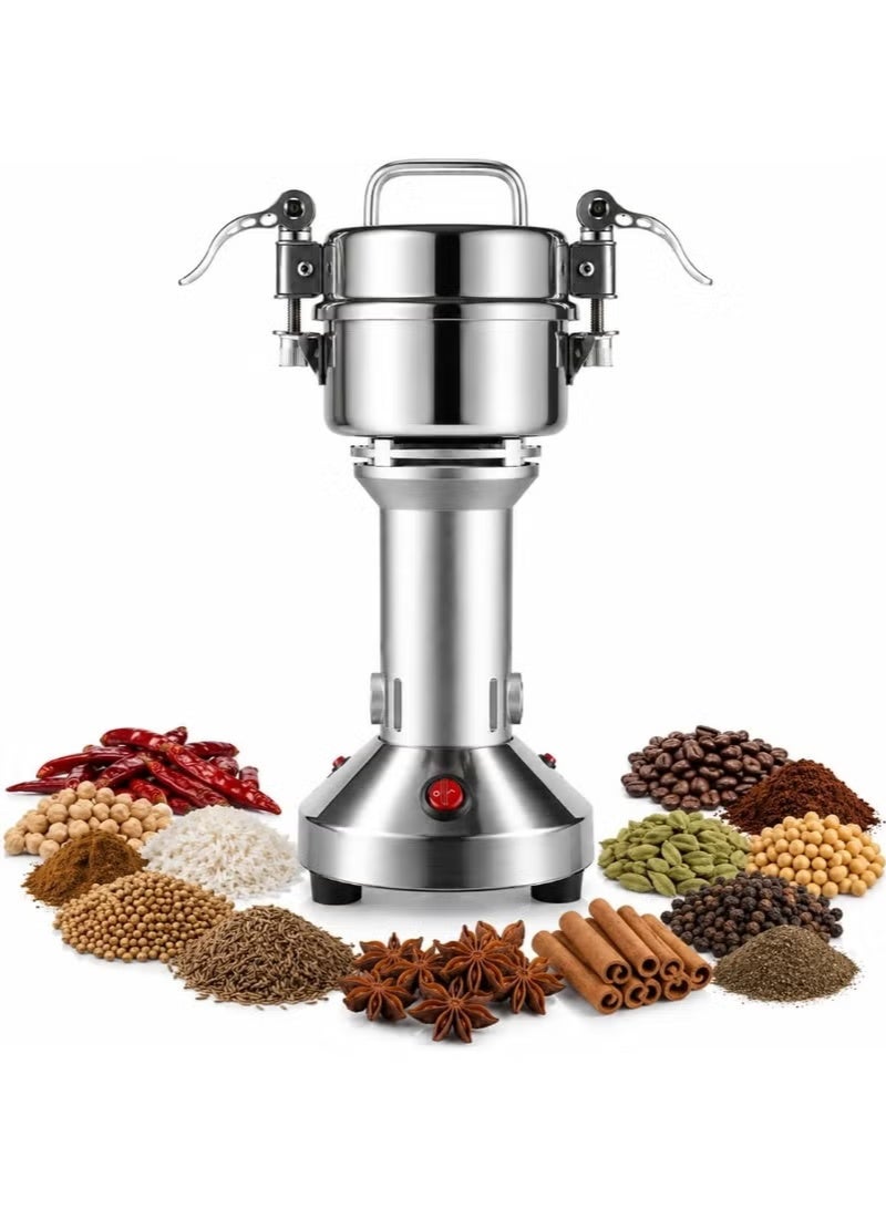 SILVER CREST 1000W Electric Powder Grinder with Copper Motor & Stainless Steel Blades for Spices, Coffee, Herbs, Grains & Nuts - Image 2