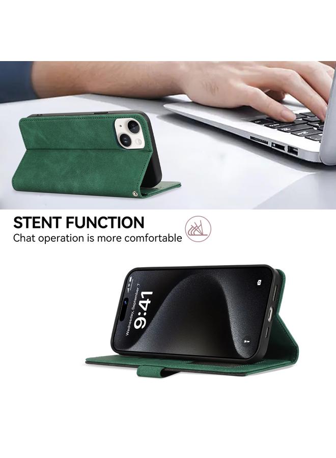 S-TOP Case For iPhone 16 ABEEL Color Block Magnetic RFID Leather Phone Case - Image 5