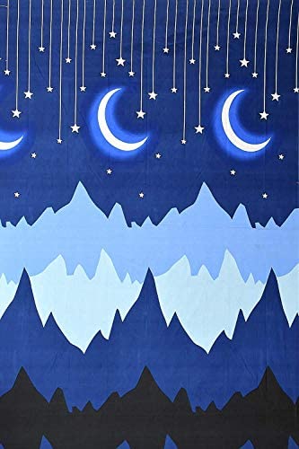 TIB The Intellect Bazaar Glace Cotton Blue Star Kids Bedsheets for Single Bed with 1 Pillow Cover - Image 3