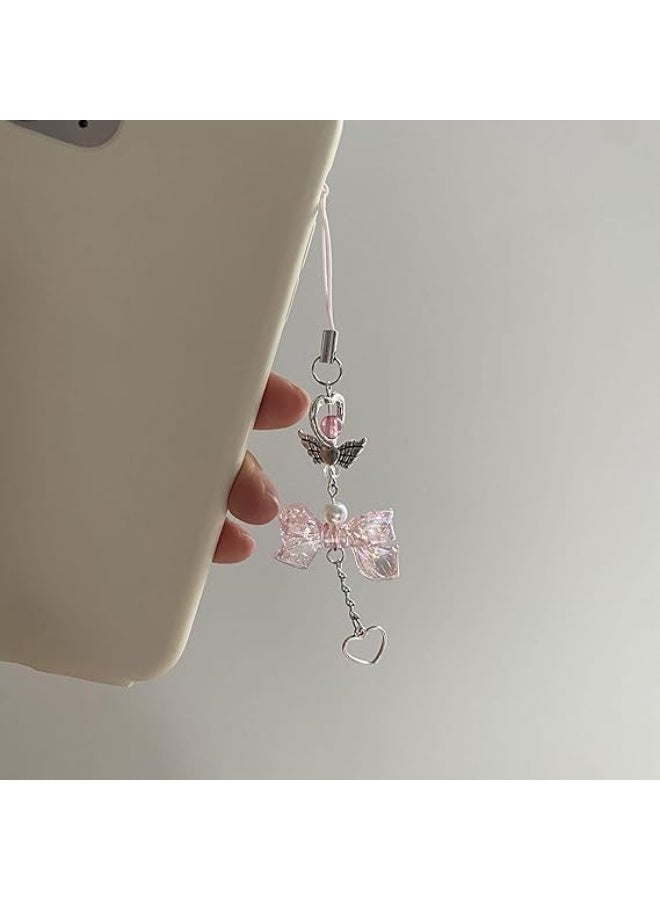 Stylishly designed necklace that attaches to the phone, with a plastic part to secure it to the phone - Image 3