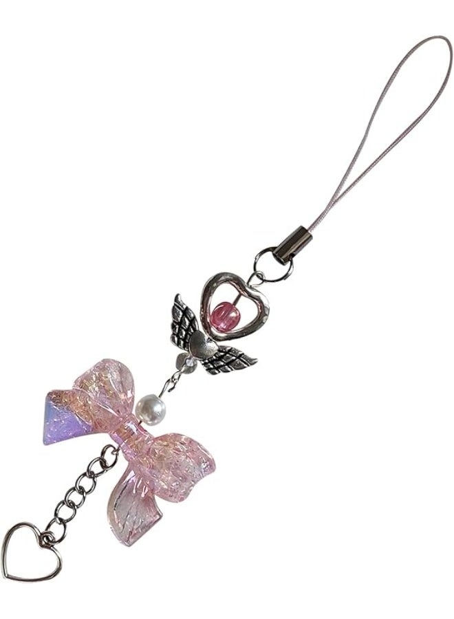 Stylishly designed necklace that attaches to the phone, with a plastic part to secure it to the phone - Image 1