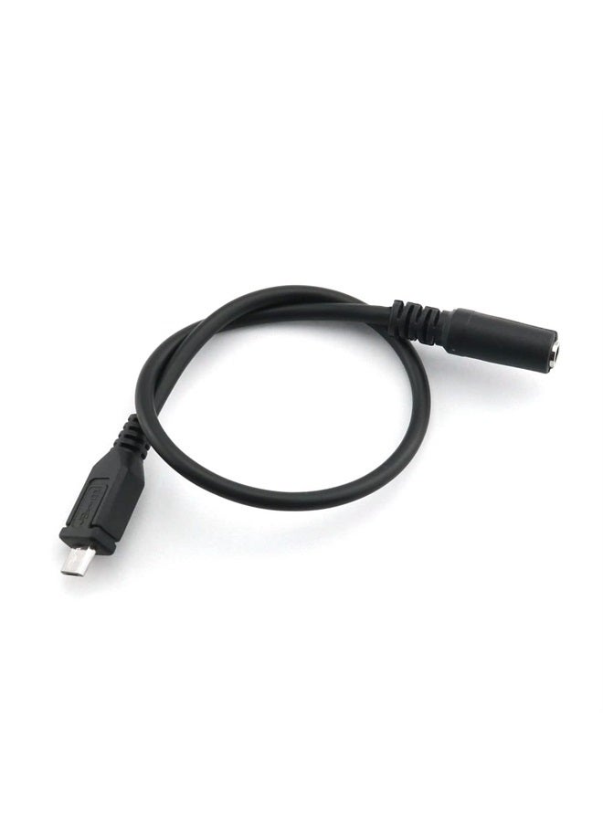 DGHAOP Micro USB Male to 3.5mm Female AUX Audio Wire Cord for Headset Adapter Active Clip Microphone - Image 2