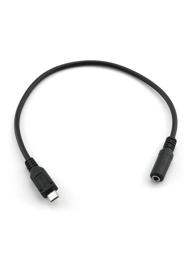 DGHAOP Micro USB Male to 3.5mm Female AUX Audio Wire Cord for Headset Adapter Active Clip Microphone - Image 1