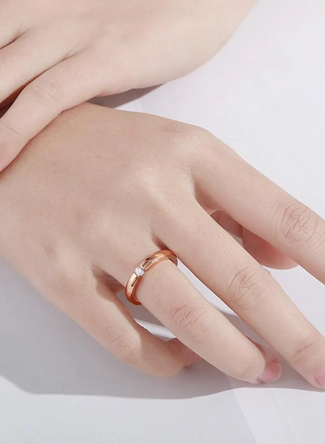 Take Two Rose Gold Ring with Delicate Diamond Accent