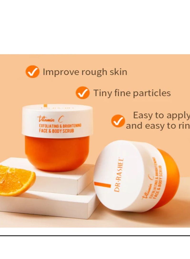 RASHELL Vitamin C Exfoliating And Brightening For Face and Body Scrub 250grams - Image 2