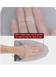 Excefore Garment Steamer Ironing Glove, Waterproof Steam Mitt with Finger Loop Heat Resistant Garment Steamer Mitt for Clothes, White Blue  - Image 2