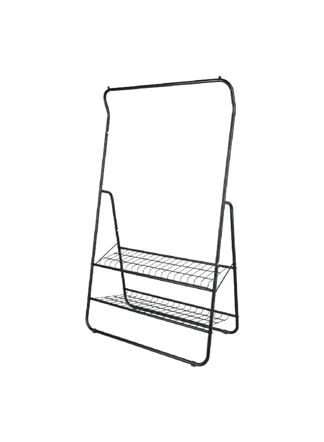 Wenko 2-Tier Single Bar Multi-Functional Garment Rack Black 159 x 48 x 92 cm 50695100