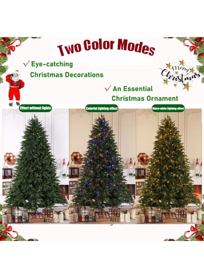 VUCATIN Premium Artificial Christmas Tree with LED Multicolored String Lights Rugged Metal Stand 9 Lighting Modes Xmas Decoration Suitable for Home Office Party New Year Decoration (D:120CM) - Image 2