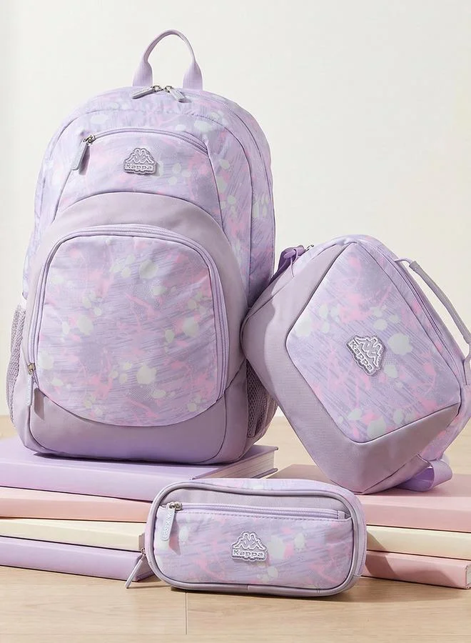 كابا Abstract Print 3-Piece School Backpack Set For Kids 13 Years+ With Lunch Bag
