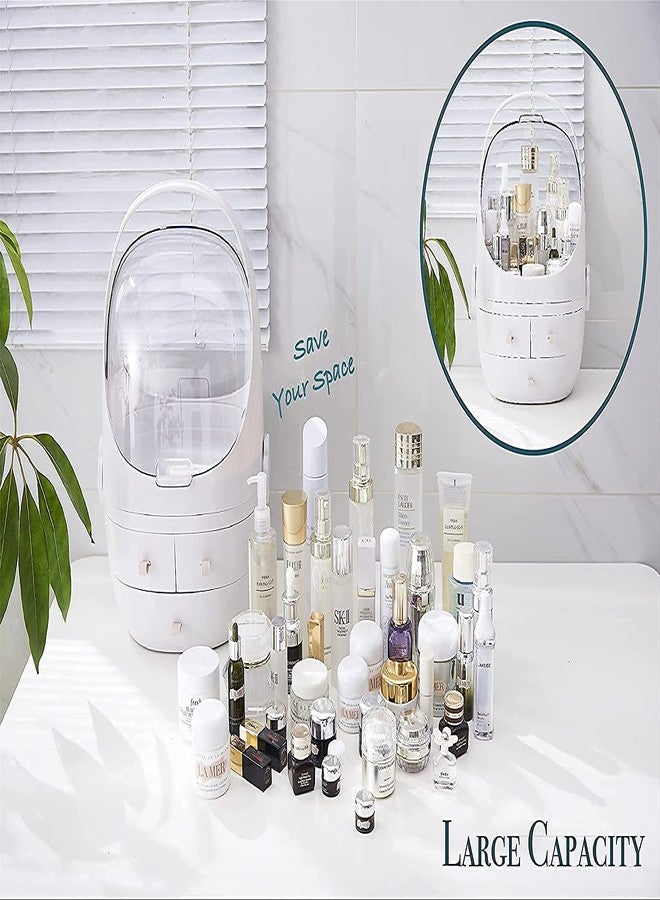 Matiko Makeup Organizer Box Cosmetic Storage Modern Cosmetic Storage Holder Portable Handle Fully Open Waterproof Lid Dustproof Drawers Great for Bathroom, Dresser, Countertop - Image 5