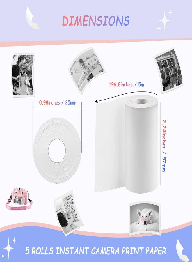 MIARALA 5 Rolls MIARALA Instant Print Kids Camera Paper Roll Refill, HD Print Camera Paper Refill for Most Kids Instant Camera, BPS/BPA-Free - Image 5