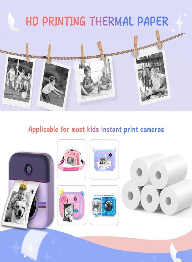 MIARALA 5 Rolls MIARALA Instant Print Kids Camera Paper Roll Refill, HD Print Camera Paper Refill for Most Kids Instant Camera, BPS/BPA-Free - Image 3